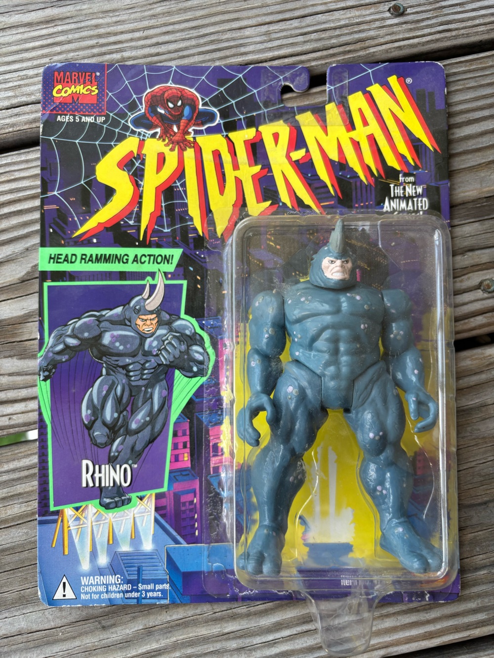 Vintage 90s Spider-Man Marvel Comics Rhino Action Figure